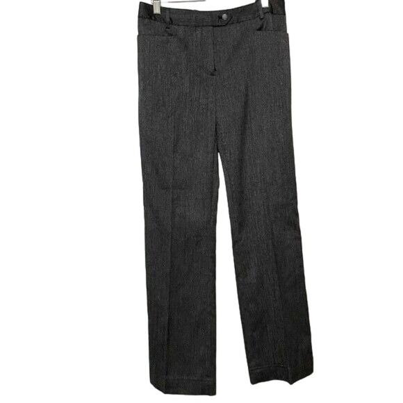 Calvin Klein Career Trousers Modern Fit Black Grey Classic Straight Leg 4 - Picture 1 of 9